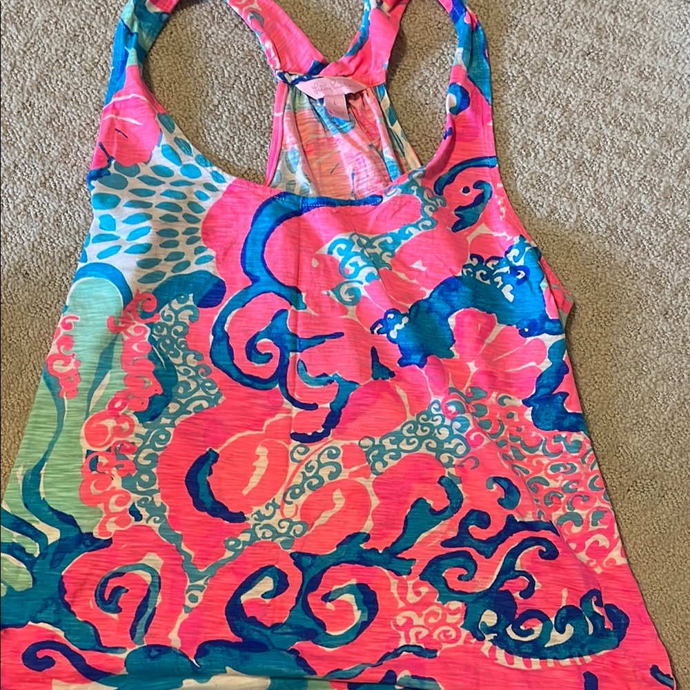 Lilly Pulitzer Pink and Blue Tank Top